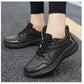 Women Running Shoes PU Leather Lace-up Men Warm Light Walking Sneaker Fitness Sport Flats Comfortable Black Size 35-44 Loafers