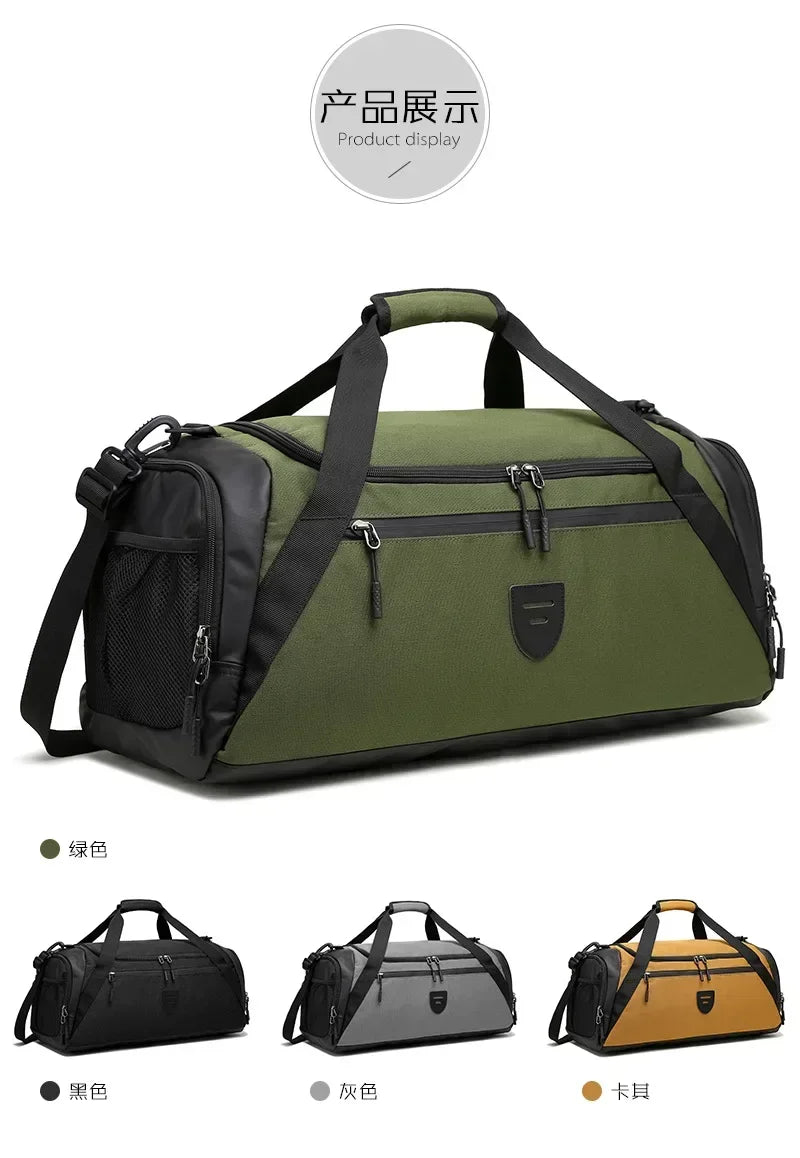 Men Sports Bag Large Capacity Travel Bag with Shoes Compartment Dry Wet Pocket Gym Bag Workout Dance Sports Gym Backpack