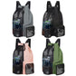 Basketball Bag Drawstring Beach Storage Backpacks with Wet Pockets Thickened Mesh Lightweight Comfortable for Outdoor Sports