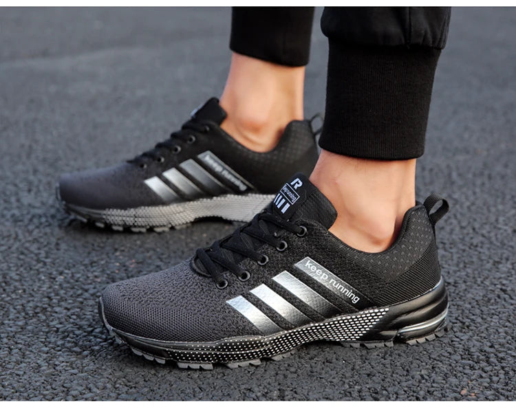 Men's and women's flats fashion casual sneakers couple walking shoes plus size breathable fitness running shoes men shoes