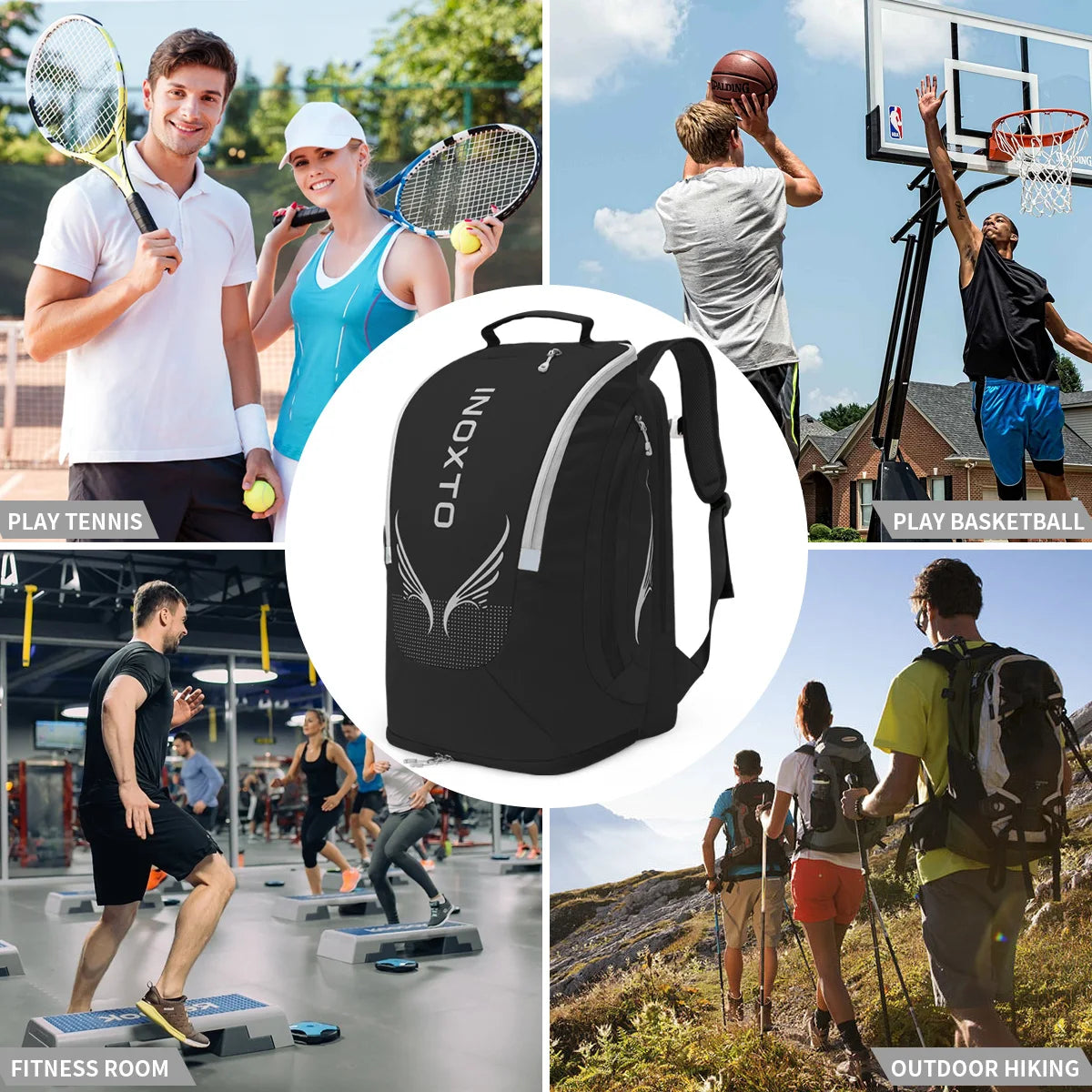 Gym Bag Waterproof Fitness Bag Sport Men Women Bag Outdoor Fitness Portable  Ultralight Yoga Gym Sports Backpack Racket Bag