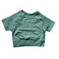 Impact Crop Top for Women Workout Gym Clothing Seamless Yoga Crop Top Shirt Sleeve Sports Shirts