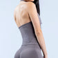 Gym Beautiful Open Back Bra Running Workout Halter Impact Longline Strappy Top Sports Yoga Vest Women's Fitness Tank Top