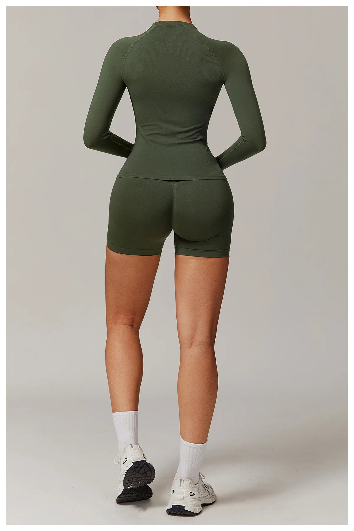 Sexy Women Yoga T-shirts Solid Sports Top Long Sleeve Gym Workout Running Shirts Exposed Navel Quick Dry Fitness Gym Sport Wear
