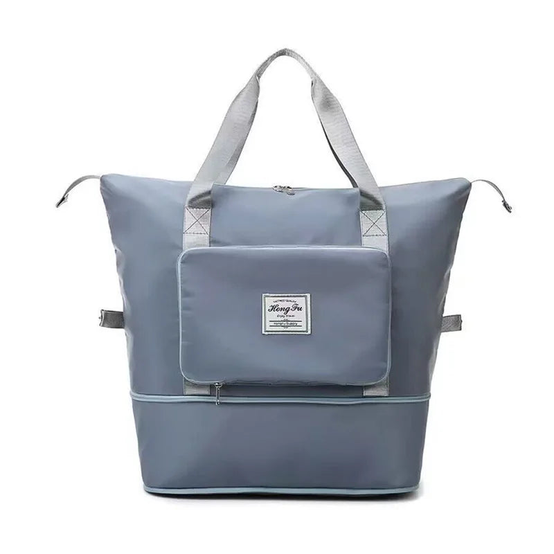 Multifunctional Foldable Fitness Bag Large Capacity Shoulder Bag Sports Handbag Purple Blue Black Pink