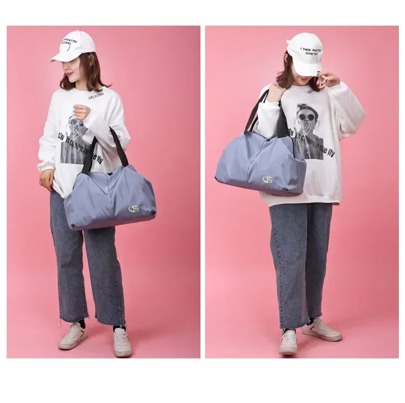 Large Capacity Yoga Gym Bag Waterproof  Women Swimming Outdoor Sports Bags Multifunction Hand Travel Duffle Weekend Package Bag