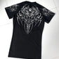 Breathedivinity Compression Shirt Short Sleeve tops Muscle GYM Fitness Mock Neck in Black Wolves Club Y2K