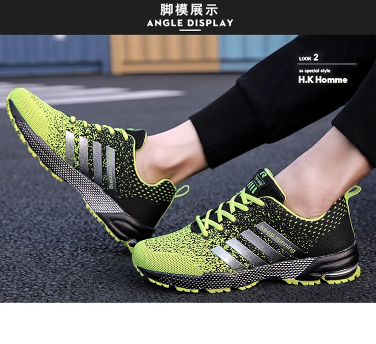 Men's and women's flats fashion casual sneakers couple walking shoes plus size breathable fitness running shoes men shoes