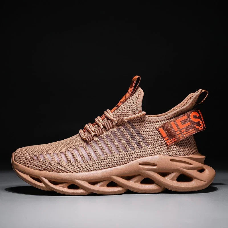 YRZL Men Shoes Comfortable Sneakers Womoen Breathable Couple Running Shoes Mesh Tenis Sport Shoes Size 36-46 Waling Sneakers Men