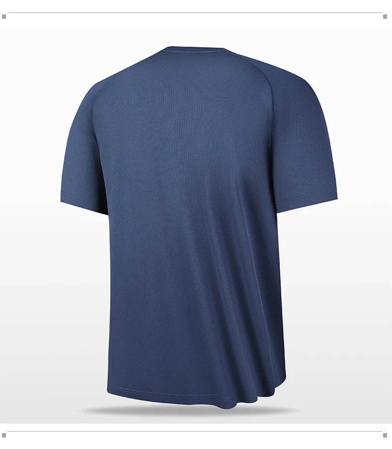High quality men breathable fast drying running sports fitness breathable comfortable short sleeve T-shirt casual light Gym Tops