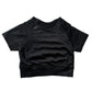 Impact Crop Top for Women Workout Gym Clothing Seamless Yoga Crop Top Shirt Sleeve Sports Shirts