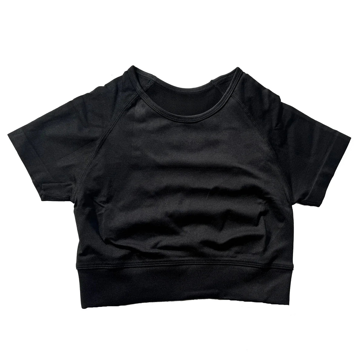 Impact Crop Top for Women Workout Gym Clothing Seamless Yoga Crop Top Shirt Sleeve Sports Shirts