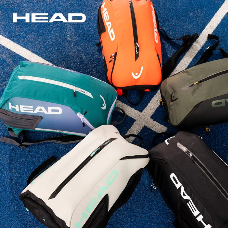 Genuine HEAD Tennis Bag Tour Team Tennis Racket Backpack Male Multifunctional Sports Bag Female Tenis Padel Racket Bag Badminton