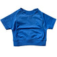 Impact Crop Top for Women Workout Gym Clothing Seamless Yoga Crop Top Shirt Sleeve Sports Shirts