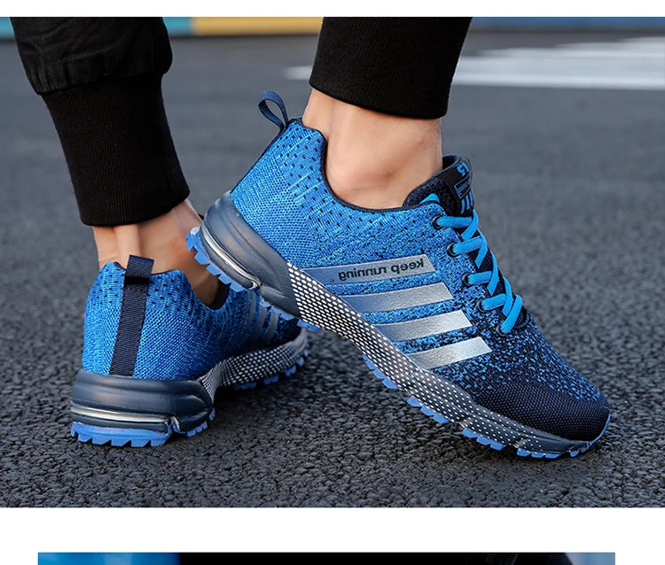 Men's and women's flats fashion casual sneakers couple walking shoes plus size breathable fitness running shoes men shoes