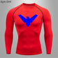 T Shirt Men Rashguard Jiu Jitsu Bjj Gym Fitness Running Training Shirts Boxing Jersey Compression Nightwing Print Tops For Male