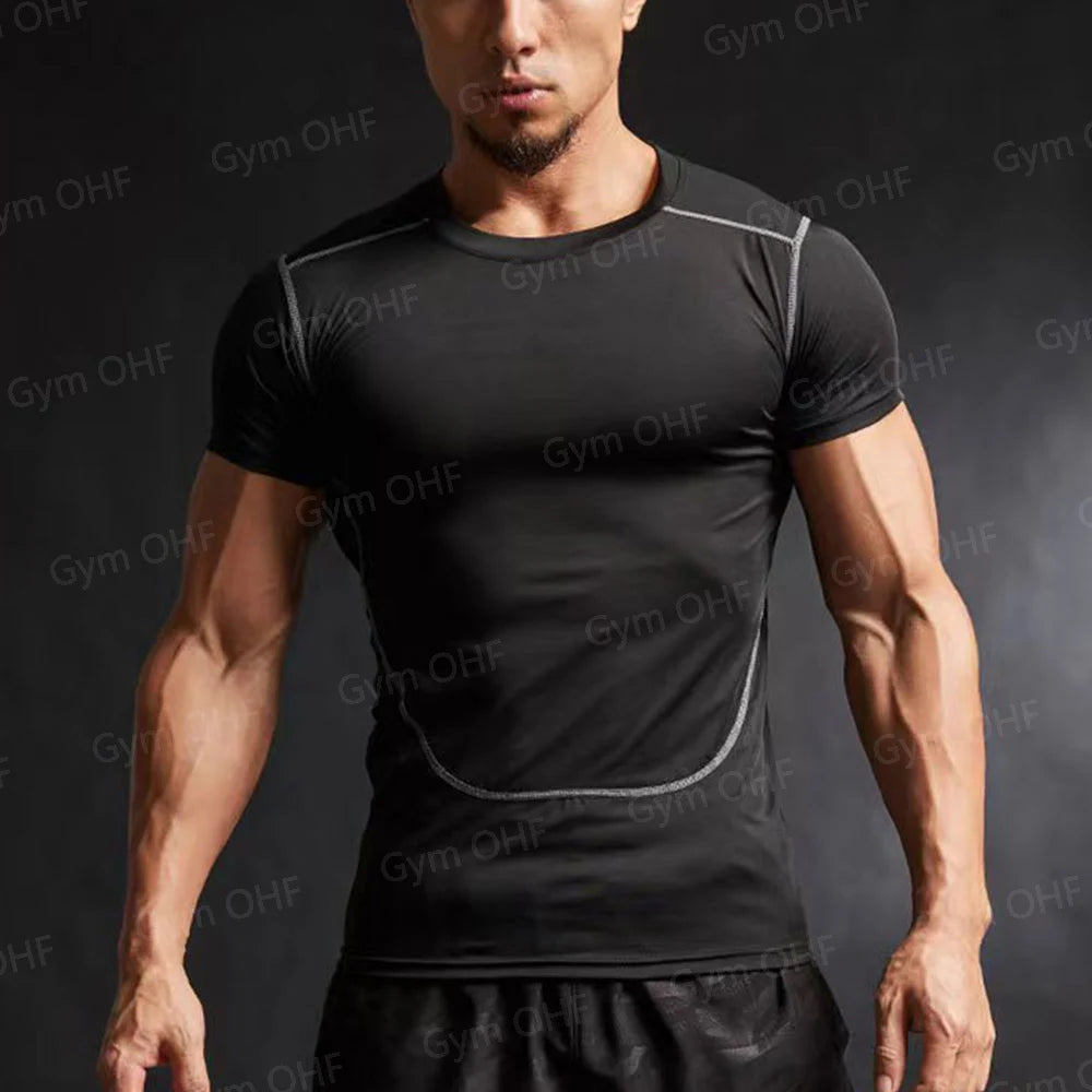 T Shirt Men Rashguard Jiu Jitsu Bjj Gym Fitness Running Training Shirts Boxing Jersey Compression Nightwing Print Tops For Male