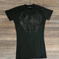 Breathedivinity Compression Shirt Short Sleeve tops Muscle GYM Fitness Mock Neck in Black Wolves Club Y2K