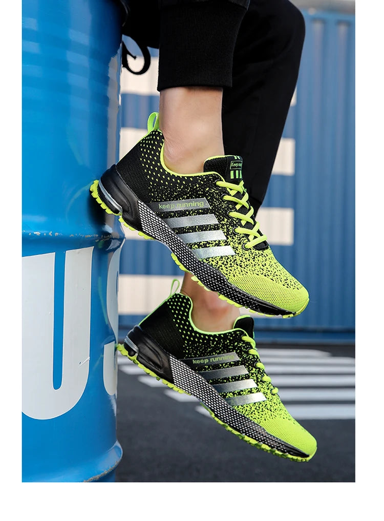 Men's and women's flats fashion casual sneakers couple walking shoes plus size breathable fitness running shoes men shoes