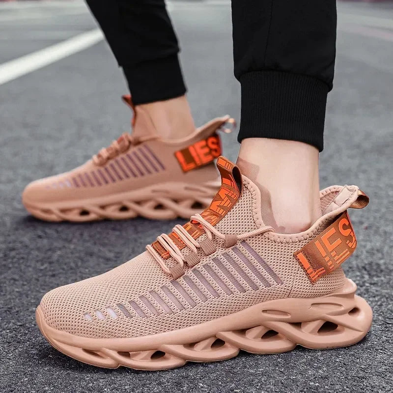 YRZL Men Shoes Comfortable Sneakers Womoen Breathable Couple Running Shoes Mesh Tenis Sport Shoes Size 36-46 Waling Sneakers Men