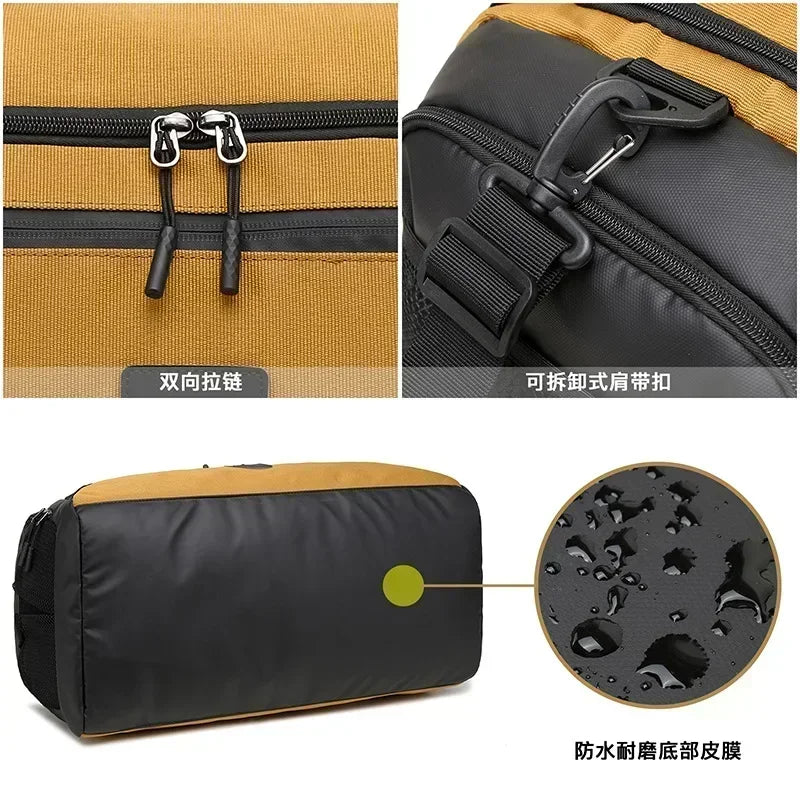 Men Sports Bag Large Capacity Travel Bag with Shoes Compartment Dry Wet Pocket Gym Bag Workout Dance Sports Gym Backpack