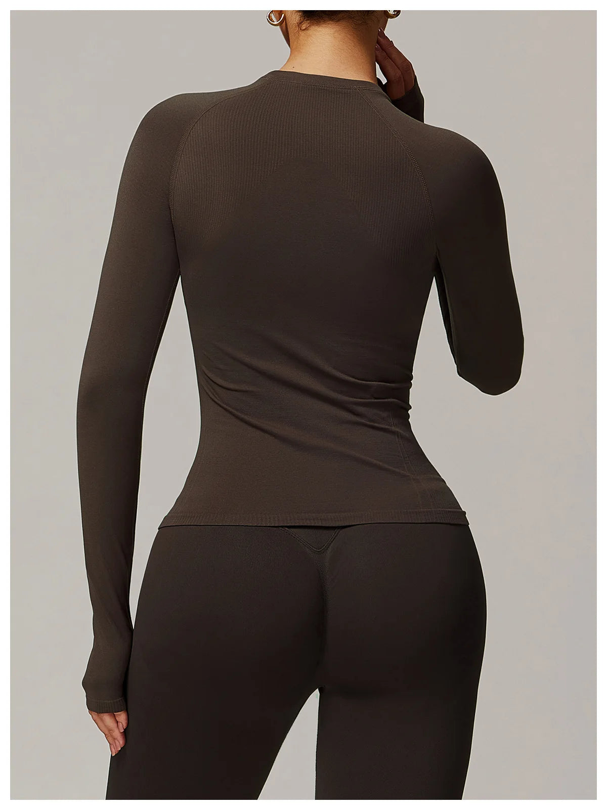 Sexy Women Yoga T-shirts Solid Sports Top Long Sleeve Gym Workout Running Shirts Exposed Navel Quick Dry Fitness Gym Sport Wear