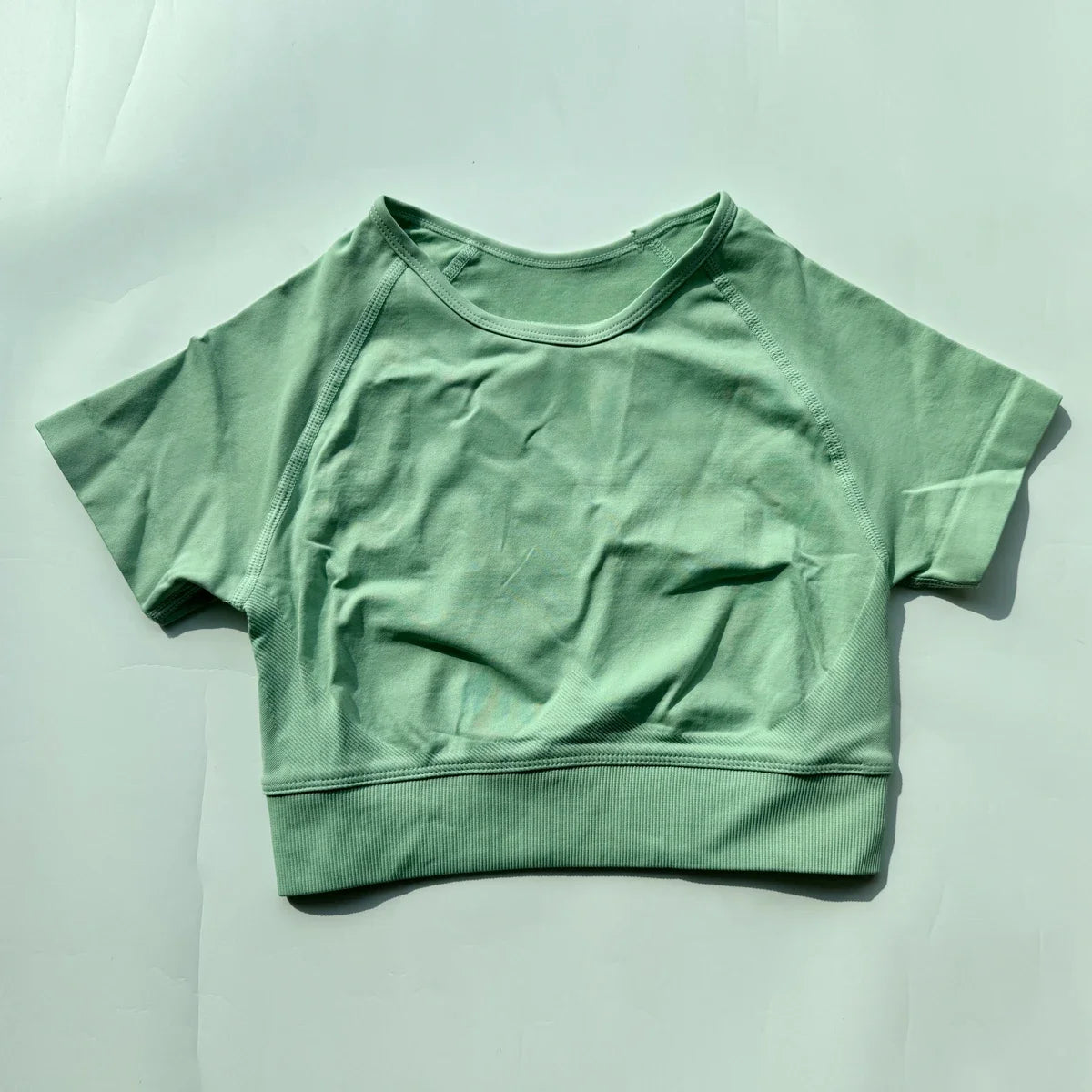 Impact Crop Top for Women Workout Gym Clothing Seamless Yoga Crop Top Shirt Sleeve Sports Shirts