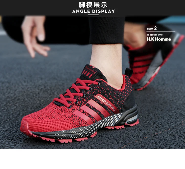 Men's and women's flats fashion casual sneakers couple walking shoes plus size breathable fitness running shoes men shoes