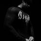 Breathedivinity Compression Shirt Short Sleeve tops Muscle GYM Fitness Mock Neck in Black Wolves Club Y2K