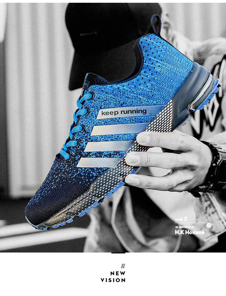 Men's and women's flats fashion casual sneakers couple walking shoes plus size breathable fitness running shoes men shoes