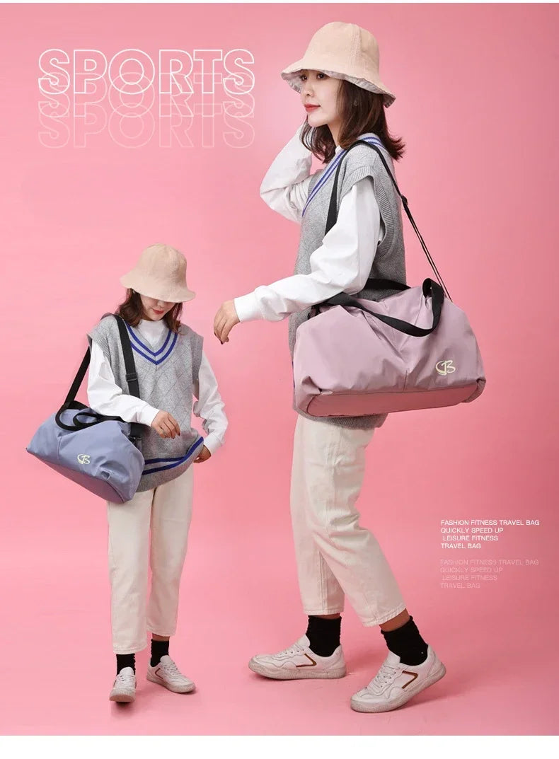 Large Capacity Yoga Gym Bag Waterproof  Women Swimming Outdoor Sports Bags Multifunction Hand Travel Duffle Weekend Package Bag