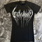 Breathedivinity Compression Shirt Short Sleeve tops Muscle GYM Fitness Mock Neck in Black Wolves Club Y2K