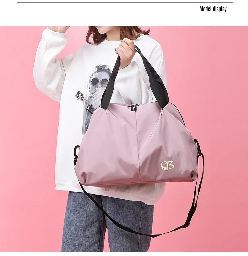 Large Capacity Yoga Gym Bag Waterproof  Women Swimming Outdoor Sports Bags Multifunction Hand Travel Duffle Weekend Package Bag