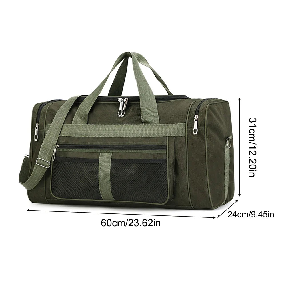 Nylon Travel Duffel Bag Large Capacity Handbag Portable Outdoor Gym Luggage Bag Multifunctional Waterproof Sports Fitness Bags