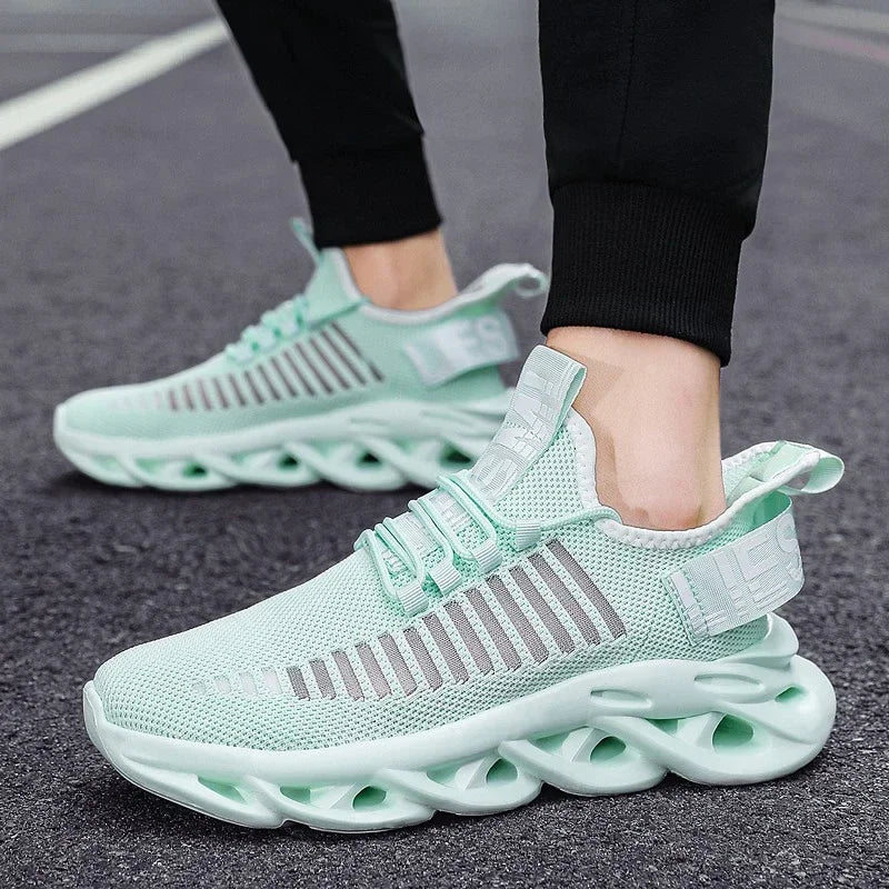 YRZL Men Shoes Comfortable Sneakers Womoen Breathable Couple Running Shoes Mesh Tenis Sport Shoes Size 36-46 Waling Sneakers Men