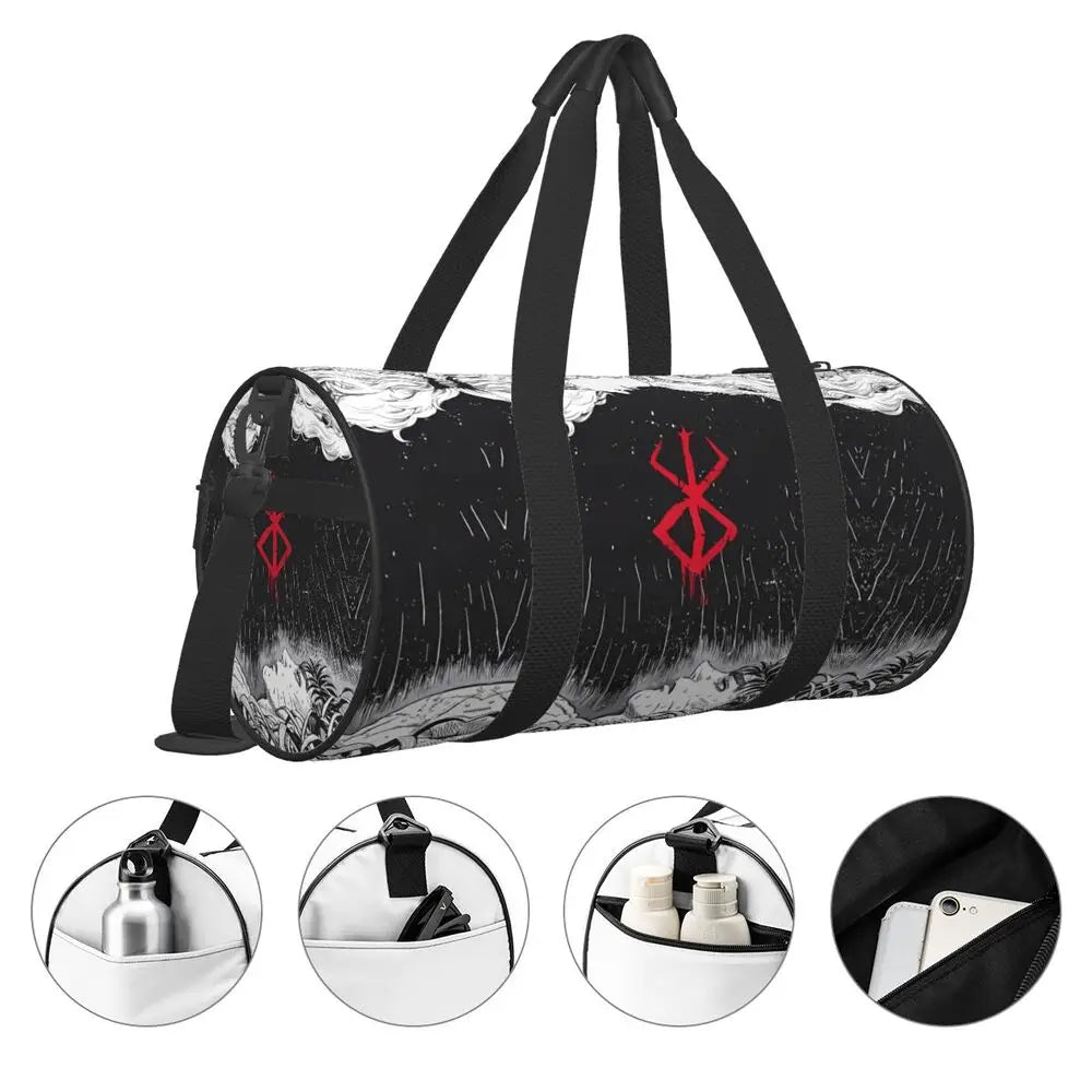 Japan Anime Bereserk Gym Bag Fashion Street Waterproof Sports Bags Large Capacity Travel Handbag Novelty Fitness Bag For Couple