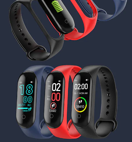 Waterproof Smart Bracelet with Pedometer and Heart Rate Monitor