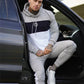 Contrast Color Hooded Fitness Suit for Activewear