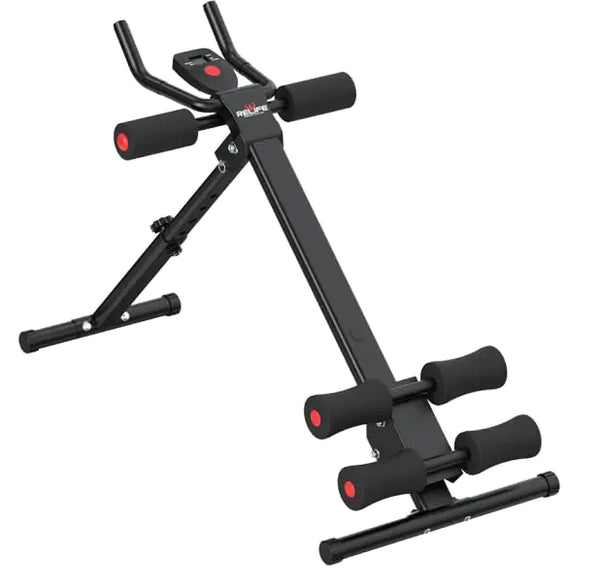 RELIFE REBUILD YOUR LIFE AB Workout Machine Abdominal Trainer Foldable Ab Cruncher Strength Training Equipment for Home Gym 440 LBS
