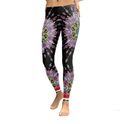 2018 Digital Print Leggings for Yoga and Fitness