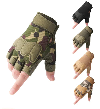 Tactical Gloves, Half-Finger Gloves, Camouflage Gear