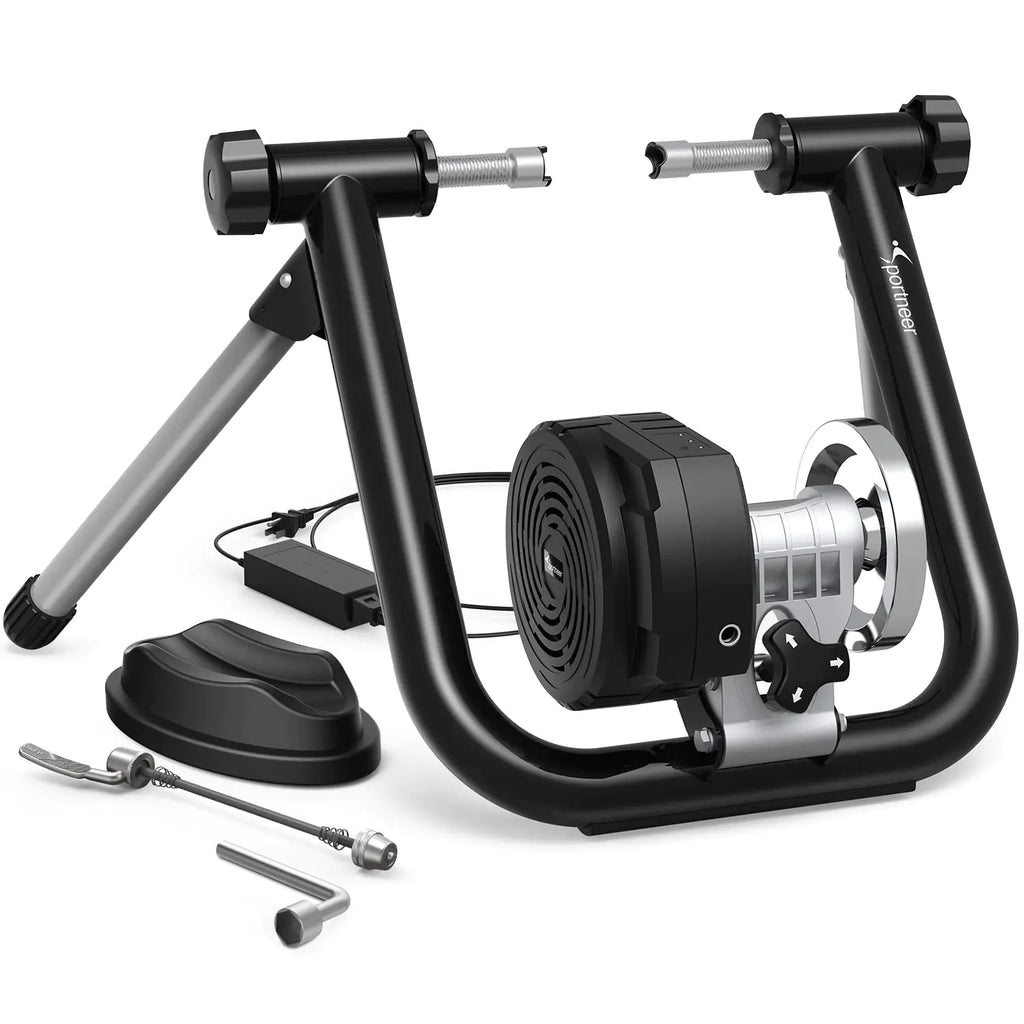 Sportneer Smart Cycle Trainer: Bluetooth & ANT+ - Indoor Bike Stand for 26-29" & 700C Wheels