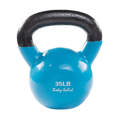 Body-Solid 35lb Vinyl Kettlebell with Grip Handle