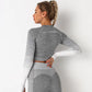 Yoga Set - Long Sleeve Seamless Breathable Activewear