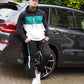 Contrast Color Hooded Fitness Suit for Activewear