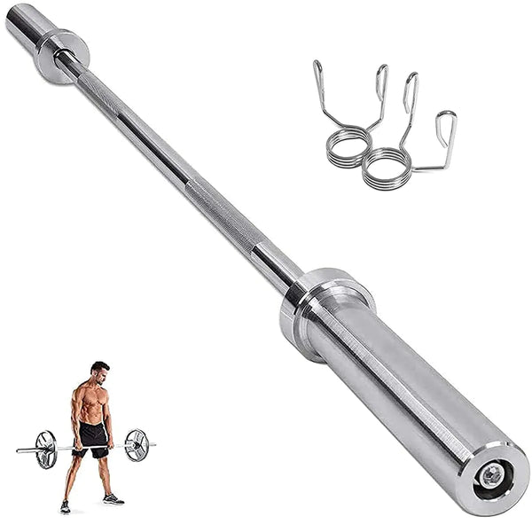 4FT Solid Chrome Barbell with Olympic Sleeves