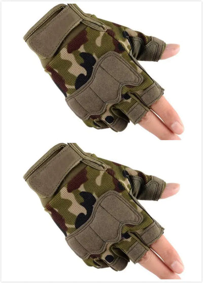 Tactical Gloves, Half-Finger Gloves, Camouflage Gear