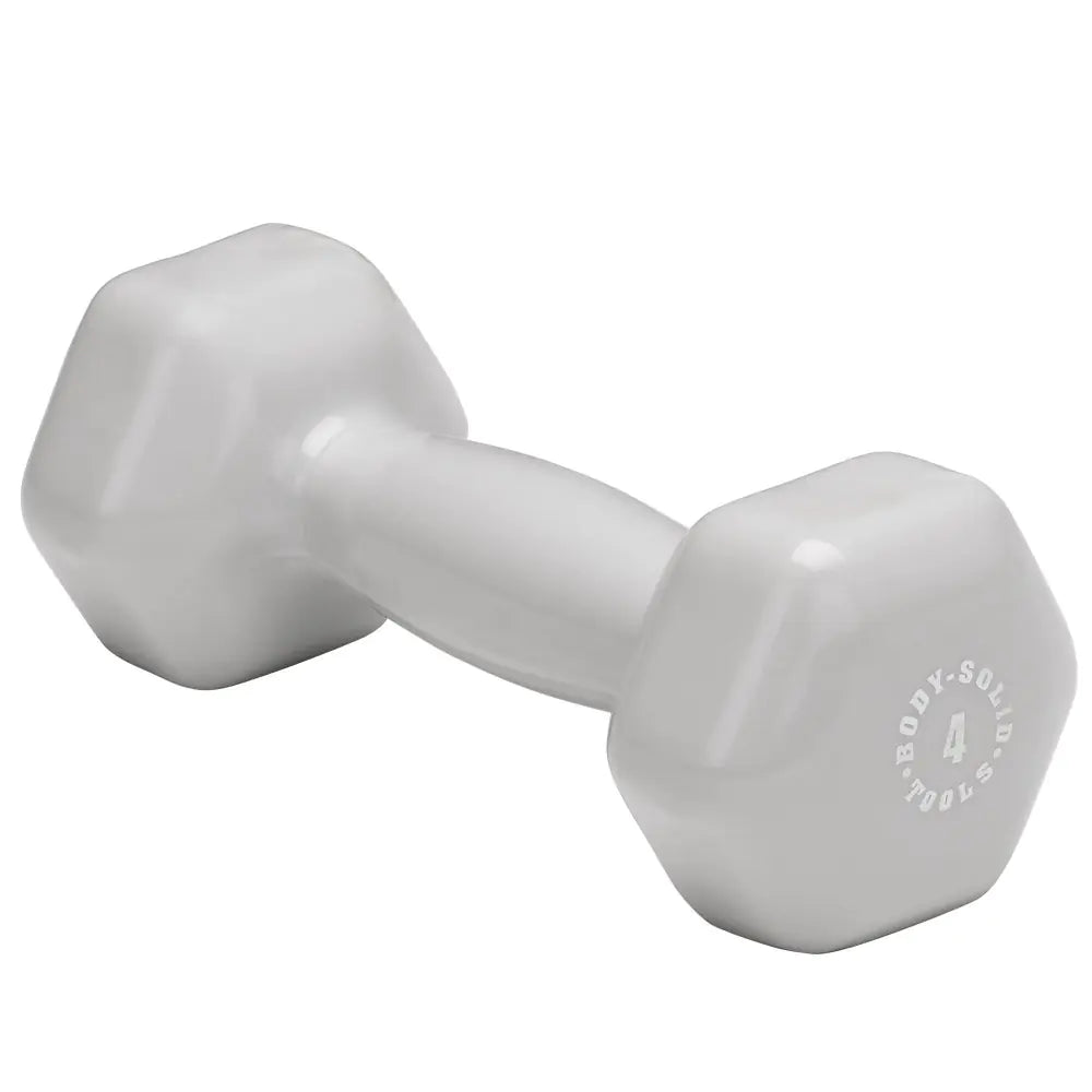 Body-Solid Vinyl Grip Dumbbells 4lbs - Light Gray