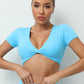 Slim-Fit V-Neck Yoga Tee – Stylish & Sporty Activewear