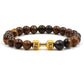 Three-Color Tigereye Sports Dumbbell Bracelet